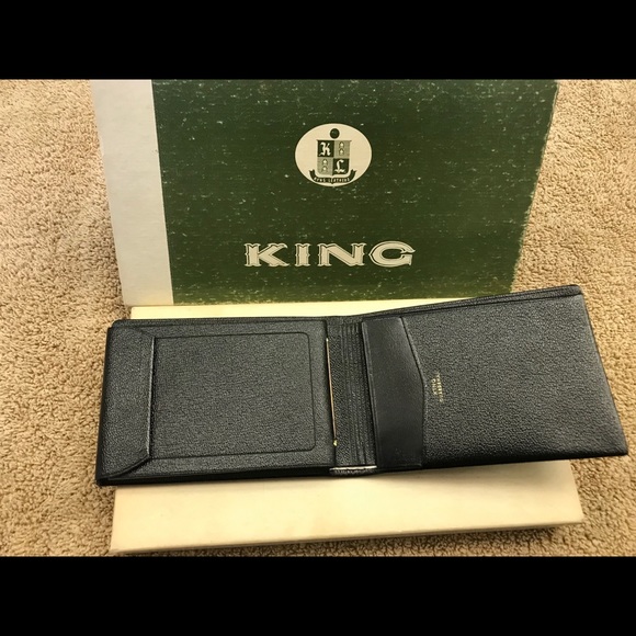 Vintage 60’s  black wallet and zippered key case - Picture 3 of 6